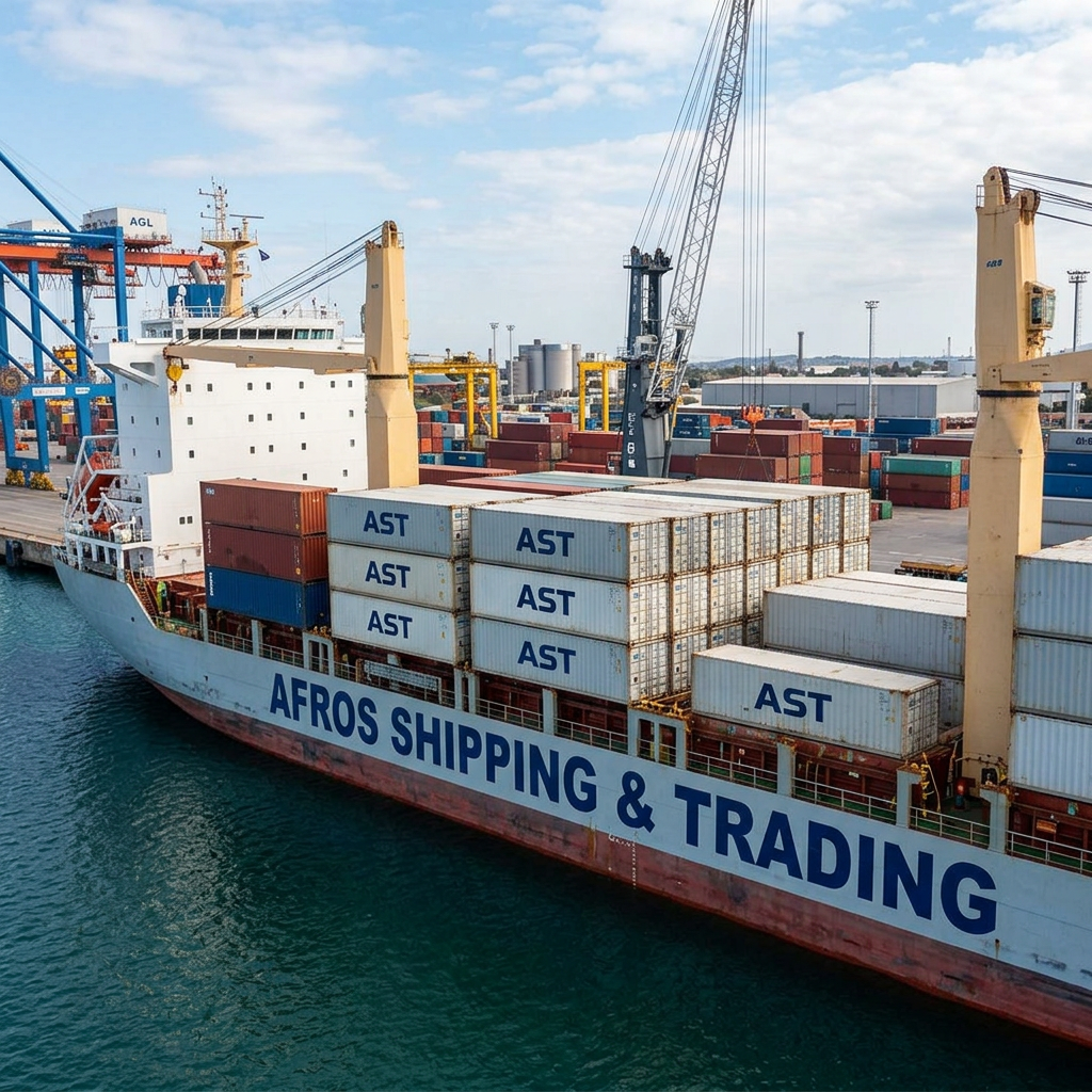 Cargo port and global shipping routes